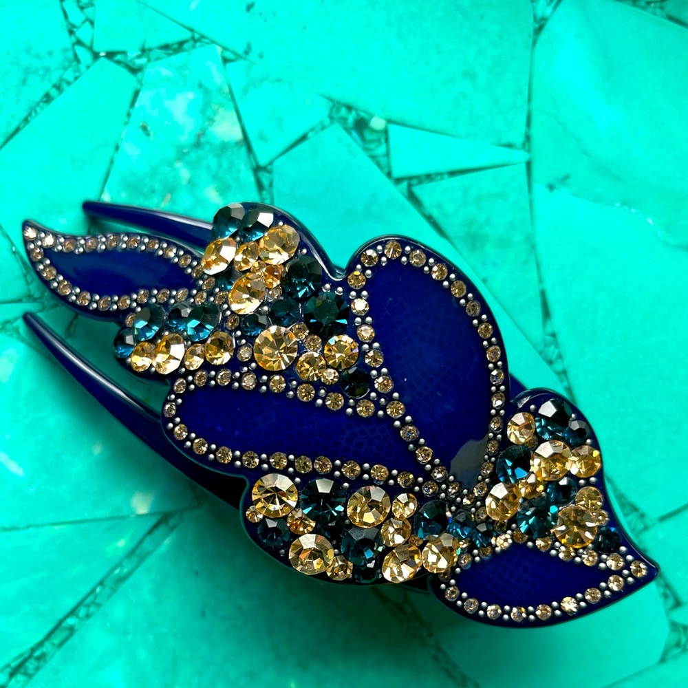 Crystal Acetate Large Hair Clip
